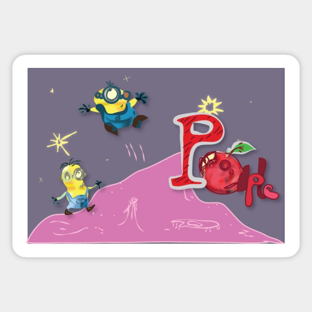 pApple ! Sticker by markatos